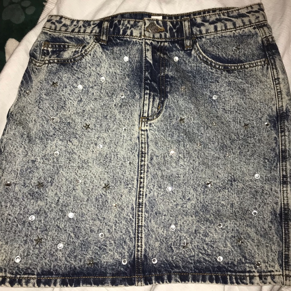 BDG Studded Denim Skirt Medium